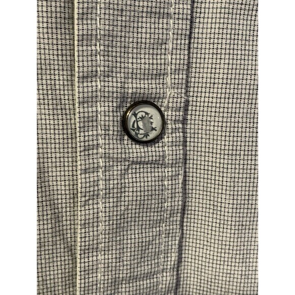 Buffalo David Bitton Shirt Mens Lg  Gray Pearl Snap Button Up Long Sleeve Check - Picture 6 of 14